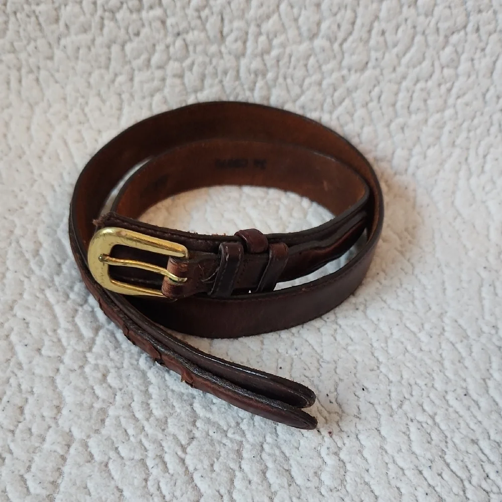Cabela's Geuine Tooled Leather Western Cowboy Belt Size 34 Gorpcore Ranch Rodeo